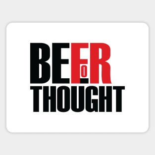 Beer for Thought - Black Logo Magnet